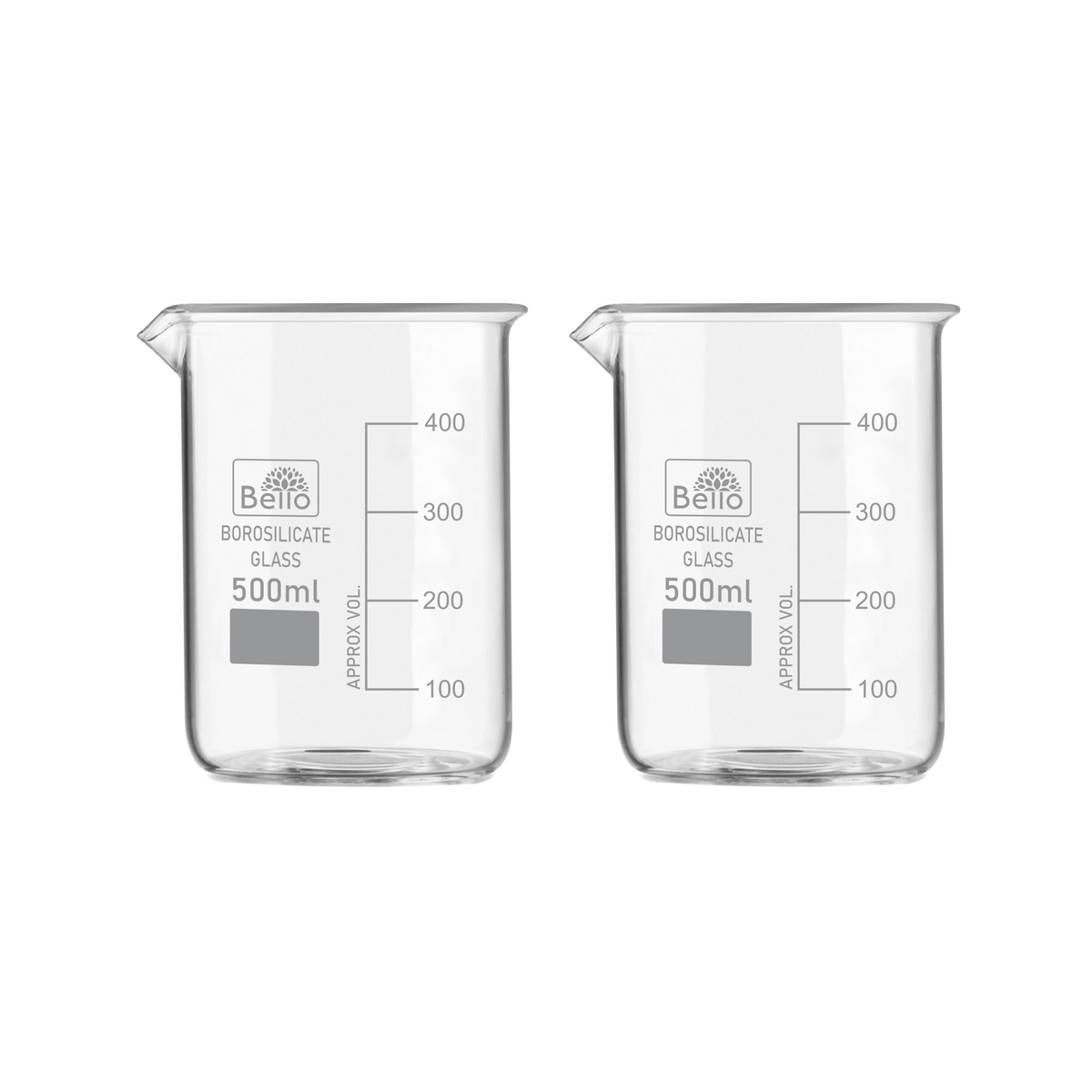 Bello Borosilicate 3.3 Glass Beaker with Graduation Marks,Beakers for school collage chemistry lab laboratory