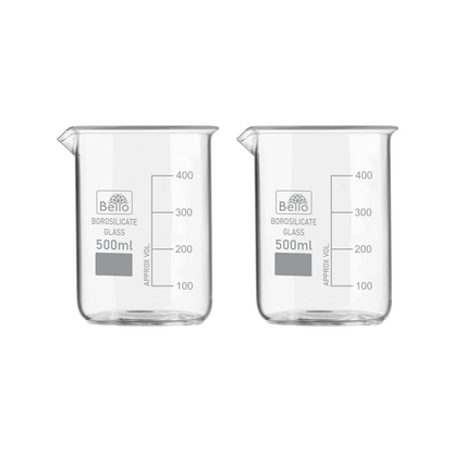 Bello Borosilicate 3.3 Glass Beaker with Graduation Marks,Beakers for school collage chemistry lab laboratory